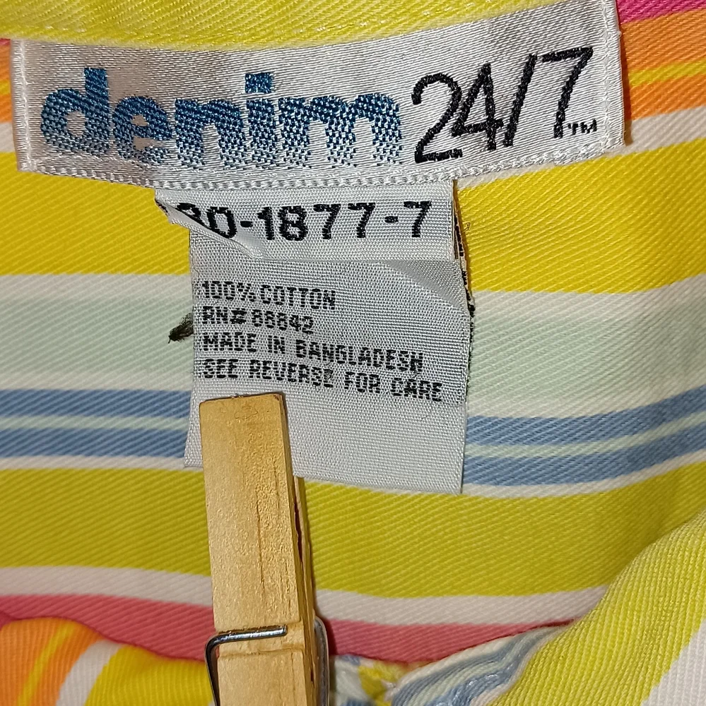 Denim 24/7 Multicolored Shirt Jacket Size 4X - Picture 7 of 9